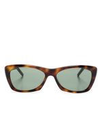 Saint Laurent Eyewear lunettes de soleil à effet écailles de tortue - Marron