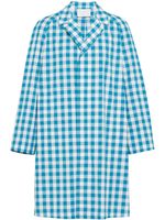 Prada manteau en coton à carreaux vichy - Blanc