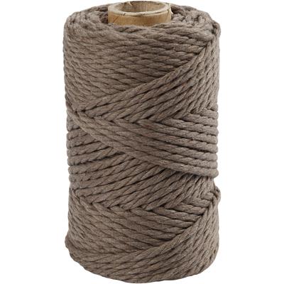 Creativ Company Macramé koord, l: 55 m, d 4 mm, lichtbruin, 330 gr/ 1 rol