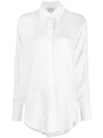 Forte Forte chemise en soie mélangée à effet transparent - Blanc