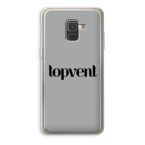 Topvent Grijs Zwart: Samsung Galaxy A8 (2018) Transparant Hoesje