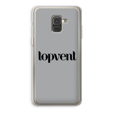 Topvent Grijs Zwart: Samsung Galaxy A8 (2018) Transparant Hoesje
