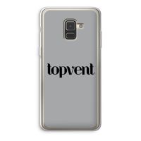 Topvent Grijs Zwart: Samsung Galaxy A8 (2018) Transparant Hoesje Topvent Grijs Zwart: Samsung Galaxy A8 (2018) Transparant Hoesje