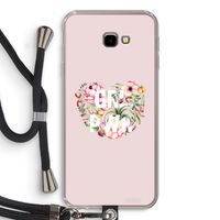 GRL PWR Flower: Samsung Galaxy J4 Plus Transparant Hoesje met koord
