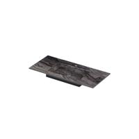 INK Post Wastafel keramische slab envelop bak midden met 1 kraangat 100x45x1 Venice brown glossy