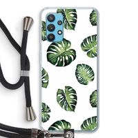 Tropische bladeren: Samsung Galaxy A32 4G Transparant Hoesje met koord