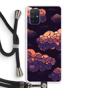 Patroon Wolken: Samsung Galaxy A71 Transparant Hoesje met koord
