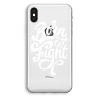 Born to Fight: iPhone XS Transparant Hoesje