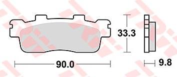 TRW Brake pad mcb 830 organic standard