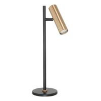 Highlight TafellampTrend zwart met mat messing - T1731.38