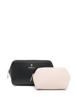 Furla trousse de toilette Continental en cuir - Noir - thumbnail