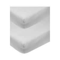 Meyco jersey hoeslaken 2-pack wieg lichtgrijs Maat - thumbnail