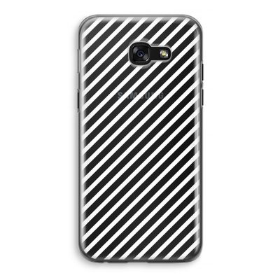 Strepen zwart-wit: Samsung Galaxy A5 (2017) Transparant Hoesje