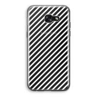 Strepen zwart-wit: Samsung Galaxy A5 (2017) Transparant Hoesje