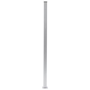 The Living Store Schuttingpalen - Aluminium - Hekplanken 2 cm - 7 x 7 x 185 cm (B x D x H) - Zilver