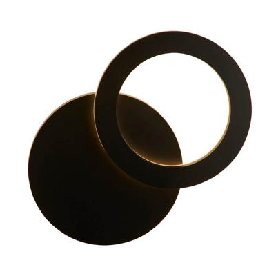 Searchlight Zwarte wandlampHyde Ø 21cm - 84751BK