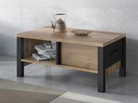 Salontafel OLIANNE 90 cm appenzeller sparren/zwart
