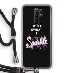 Sparkle quote: Xiaomi Redmi 9 Transparant Hoesje met koord