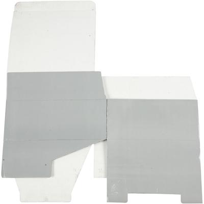 Creativ Company Kartonnen doos, h: 10 cm, l: 25 cm, b: 22 cm, lichtgrijs, 1 stuk