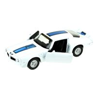 Modelauto Pontiac Firebird Trans Am 1972 wit/blauw 1:34 - thumbnail