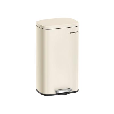 Vuilnisbak met softclose-functie, Zandbeige