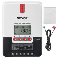 VEVOR 20A 12/24V MPPT-zonnelaadcontroller zonnecontroller zonnepaneellaadcontroller met LCD-scherm RS232-interface, externe Bluetooth-regelmodule (optioneel) laadcontrolleraccessoires