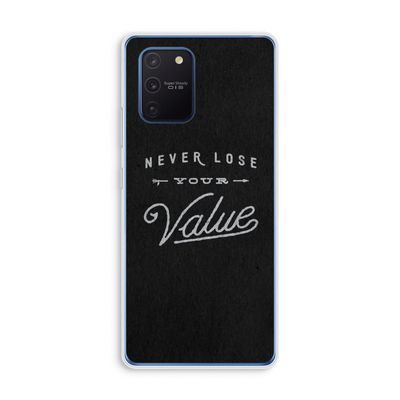 Never lose your value: Samsung Galaxy Note 10 Lite Transparant Hoesje