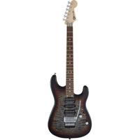 Charvel MJ San Dimas Style 1 HSH FR PF QM PF Midnight Glow elektrische gitaar met hardshell gigbag