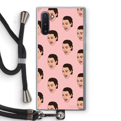 Ugly Cry Call: Samsung Galaxy Note 10 Transparant Hoesje met koord