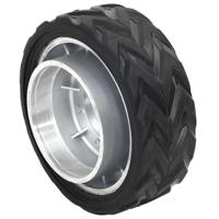 VidaXL Wiel voor neuswiel ø19,5x10 cm massief aluminium en rubber
