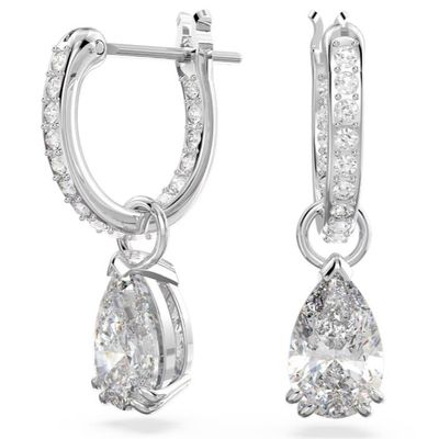 Swarovski 5636716 Oorhangers Millenia Pear zilverkleurig-wit 5 x 20 mm