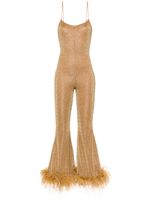 Oséree Jumpsuit met veren - Bruin - thumbnail