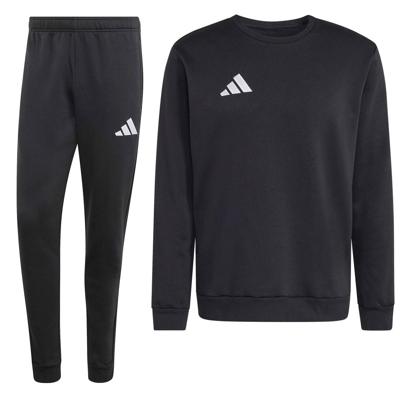 adidas Entrada 26 Crew Sweater Joggingpak Zwart Wit