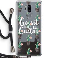 Cactus quote: LG G7 Thinq Transparant Hoesje met koord