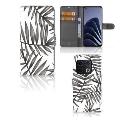 OnePlus 10 Pro Hoesje Leaves Grey OnePlus 10 Pro Hoesje Leaves Grey