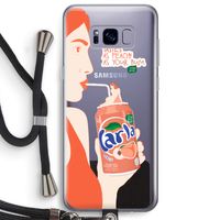 Peach please!: Samsung Galaxy S8 Plus Transparant Hoesje met koord
