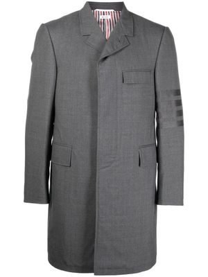 Thom Browne blazer mi-long à détail 4 bandes signature - Gris