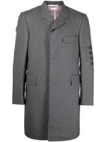 Thom Browne blazer mi-long à détail 4 bandes signature - Gris - thumbnail