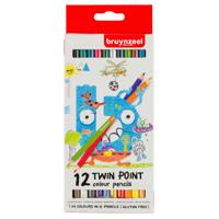 Bruynzeel • kids kleurpotloden twin point set 12