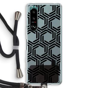 Geometrisch patroon: Sony Xperia 5 III Transparant Hoesje met koord