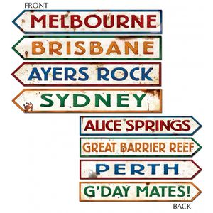 Australie straatbord decoraties