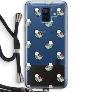 Vogeltjes: Samsung Galaxy A6 (2018) Transparant Hoesje met koord