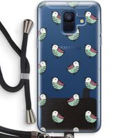 Vogeltjes: Samsung Galaxy A6 (2018) Transparant Hoesje met koord