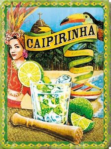 Nostalgisch muurplaatje Caipirinha 15 x 20 cm