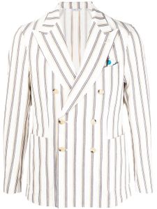 Manuel Ritz Gestreepte blazer - Beige