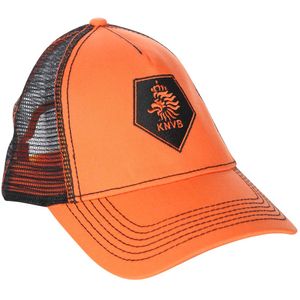 KNVB Cap Oranje met Zwarte Leeuw Midden - Volwassenen