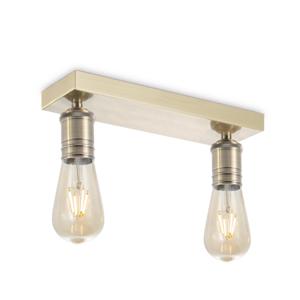 Opbouwspot Nitro 2 - incl. dimbare LED lamp - messing