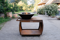 Barbecue BIG Jack 3.0 Cortenstaal - incl. hoes en houtopslag - Ø 80 cm- - Cortenstaal- RJRoyal Living Barbecue BIG Jack 3.0 Cortenstaal - incl. hoes en houtopslag - Ø 80 cm- - Cortenstaal- RJRoyal Living