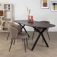 Eettafel Genève Bruin Ovaal 200cm - Giga Meubel