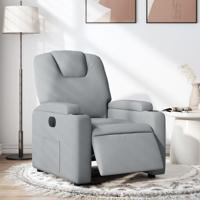 Fauteuil elektrisch verstelbaar stof lichtgrijs